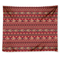 Red African Tribal Pattern Print Tapestry