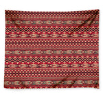 Red African Tribal Pattern Print Tapestry