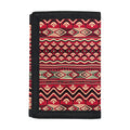 Red African Tribal Pattern Print Trifold Wallet