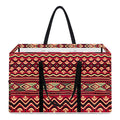 Red African Tribal Pattern Print Utility Tote Bag