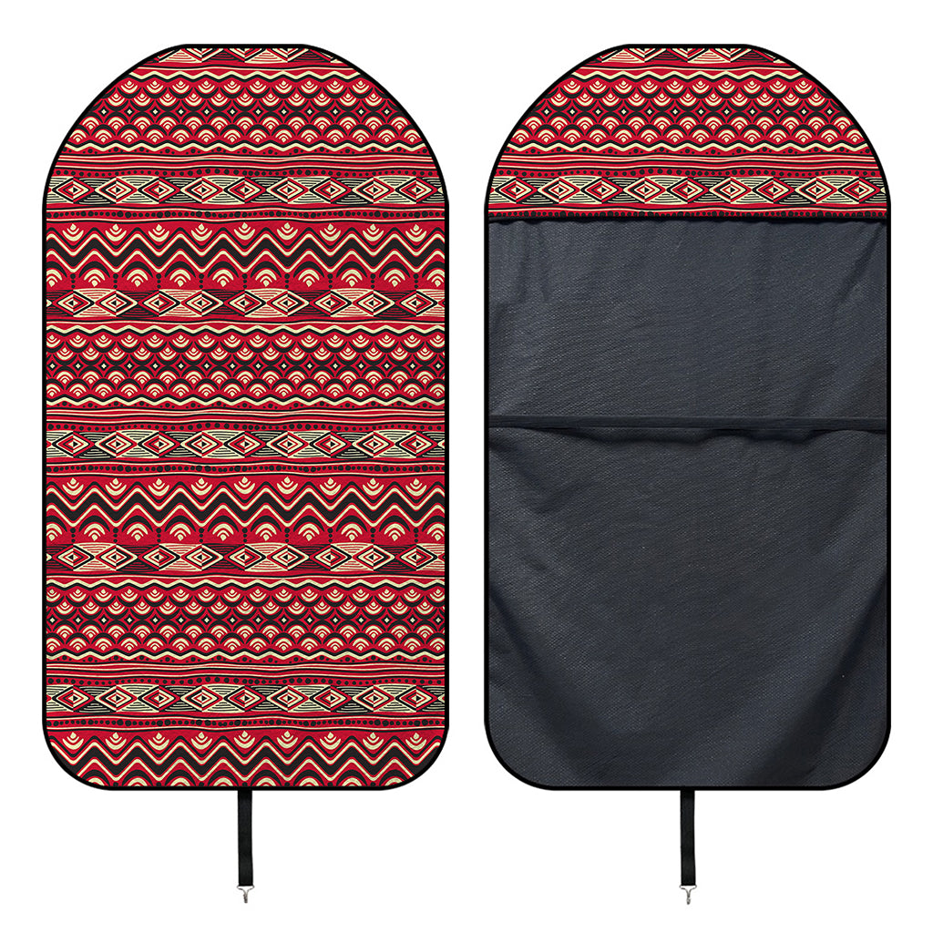 Red African Tribal Pattern Print Waterproof Car Seat Cover