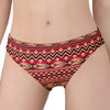 Red African Tribal Pattern Print Women's Panties