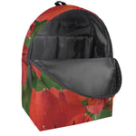 Red Alstroemeria Print Backpack