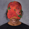 Red Alstroemeria Print Baseball Cap