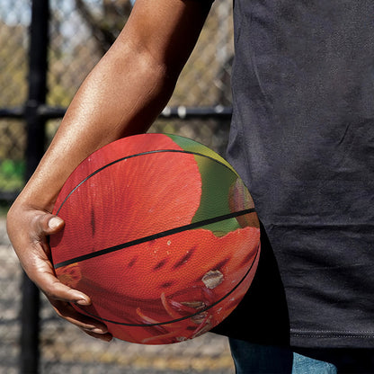 Red Alstroemeria Print Basketball