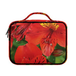 Red Alstroemeria Print Briefcase Bible Bag