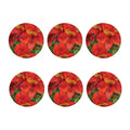 Red Alstroemeria Print Coaster Set