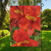 Red Alstroemeria Print Garden Flag