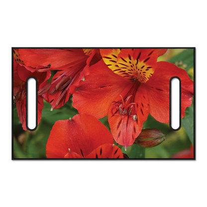Red Alstroemeria Print Golf Cart Seat Cover