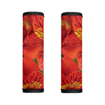 Red Alstroemeria Print Handle Covers
