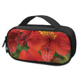 Red Alstroemeria Print Portable Cooler Travel Case