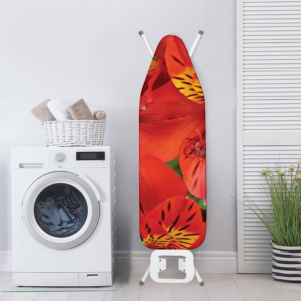 Red Alstroemeria Print Ironing Board Cover