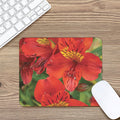 Red Alstroemeria Print Mouse Pad