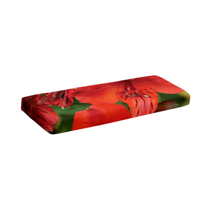 Red Alstroemeria Print Piano Keyboard Cover