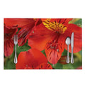 Red Alstroemeria Print Placemat