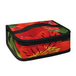 Red Alstroemeria Print Small Lunch Bag
