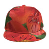 Red Alstroemeria Print Snapback Cap