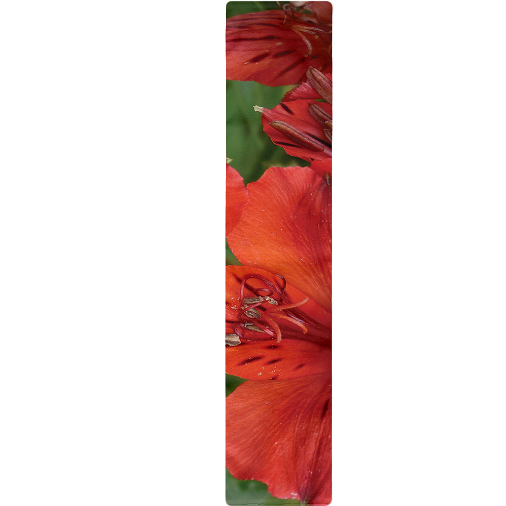 Red Alstroemeria Print Table Runner