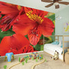 Red Alstroemeria Print Wall Sticker