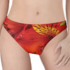 Red Alstroemeria Print Women's Thong