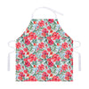 Red Amaryllis Pattern Print Adjustable Apron