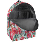 Red Amaryllis Pattern Print Backpack