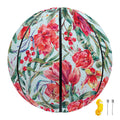 Red Amaryllis Pattern Print Basketball
