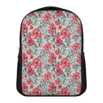 Red Amaryllis Pattern Print Casual Backpack