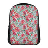 Red Amaryllis Pattern Print Casual Backpack