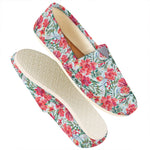 Red Amaryllis Pattern Print Casual Shoes