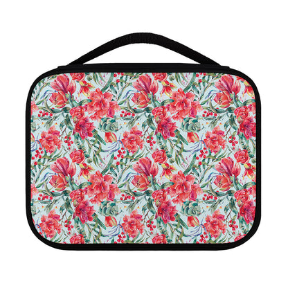 Red Amaryllis Pattern Print Classic Bible Case