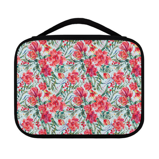 Red Amaryllis Pattern Print Classic Bible Case