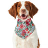 Red Amaryllis Pattern Print Dog Bandana