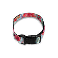 Red Amaryllis Pattern Print Dog Collar