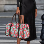 Red Amaryllis Pattern Print Duffle Bag