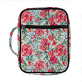 Red Amaryllis Pattern Print Front Pocket Bible Bag