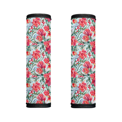 Red Amaryllis Pattern Print Handle Covers
