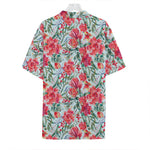 Red Amaryllis Pattern Print Hawaiian Shirt