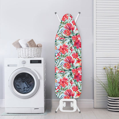 Red Amaryllis Pattern Print Ironing Board Cover