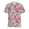 Red Amaryllis Pattern Print Men's Sports T-Shirt