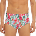 Red Amaryllis Pattern Print Men's Triangle Swim Briefs
