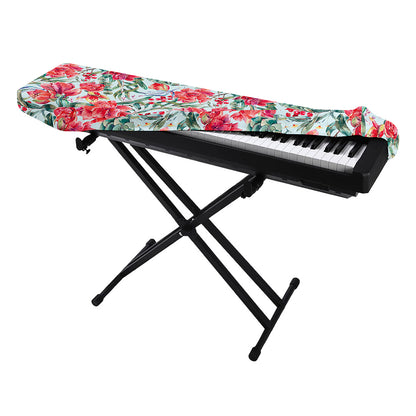 Red Amaryllis Pattern Print Piano Keyboard Cover