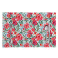 Red Amaryllis Pattern Print Placemat