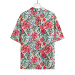 Red Amaryllis Pattern Print Rayon Hawaiian Shirt