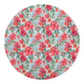 Red Amaryllis Pattern Print Round Blanket