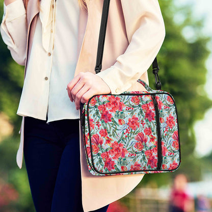 Red Amaryllis Pattern Print Shoulder Strap Bible Bag