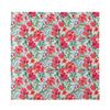 Red Amaryllis Pattern Print Silk Bandana