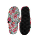 Red Amaryllis Pattern Print Slippers