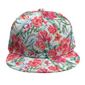 Red Amaryllis Pattern Print Snapback Cap