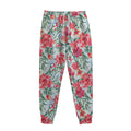 Red Amaryllis Pattern Print Sweatpants